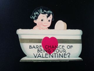 Vintage Bath Tub Soap Valentine 