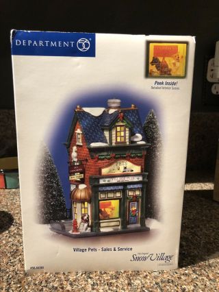 Department 56 Village Pets - Sales & Service Retired Never Opened Only For Picture