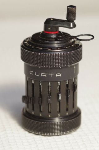 Curta Type I Calculator 69389 (prime) W/ Case.  Fully Functional Ships 1