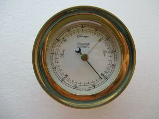 Weems & Plath Brass Wall Weather Barometer Maritime Ship Nautical Gauge