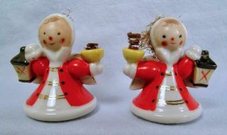 2 Vintage 1950’s Christmas Angel Figurines Made In Japan