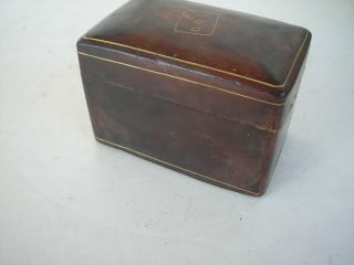 Vintage Leather Card Holder Box - Made in Italy 2