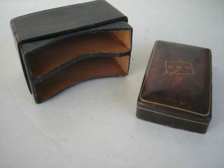 Vintage Leather Card Holder Box - Made in Italy 3
