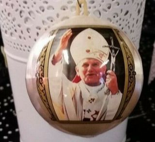 Pope John Paul Ii Satin Ornament From 1981