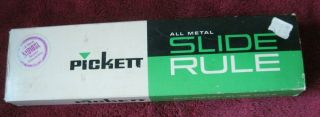 Pickett 12 " All Metal Slide Rule Powertrig Model N1010sl T W/ Leather Case