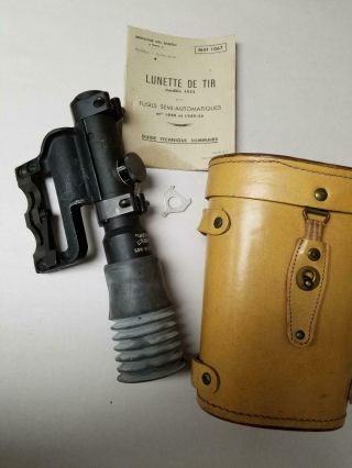 French Mas 49 Sniper Scope With Leather Case Serial Number 25920.