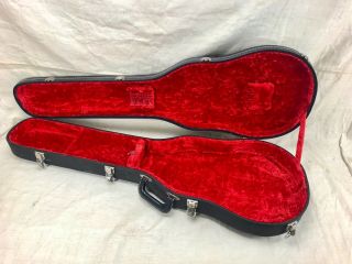 Vintage 1970 ' s Gibson Les Paul GuitarCase Black Tolex - Red Interior 4 Latch Case 3
