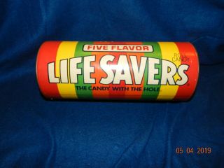 Vintage Life Savers Candy Advertising Coin Bank With Metal Lid