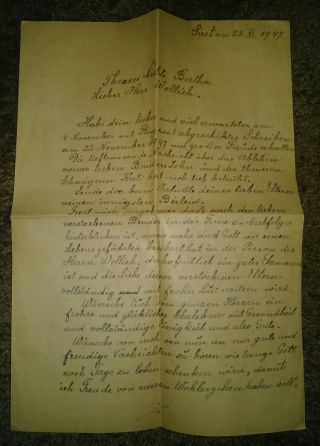 Vintage Handwritten Letter 1947 Germany Written In German