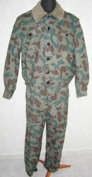 Old Communist Bulgarian Army Camouflage Uniform 1960s Jacket,  Pants,  Nused