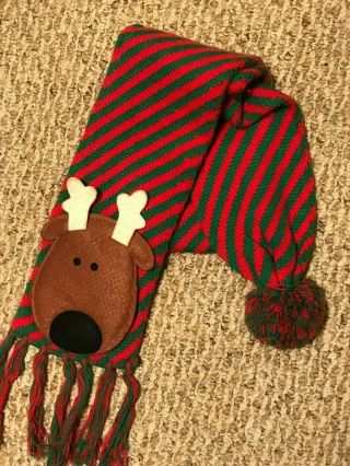 Santa Clause Reindeer Child Scarf Christmas Time