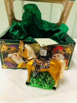 Western Horse Mouth Glass Old World Christmas Ornament Decoration 12176 Box