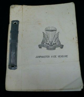 Cold War Era Canadian Airborne Jumpmaster Aide Memoire Check List