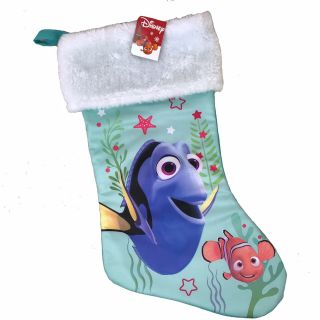 Disney Finding Dory Finding Nemo Christmas Stocking 16.  5 " Stains Read