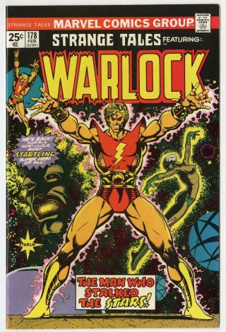 Strange Tales 178 Nm,  9.  6 White Pages Origin Warlock Retold Marvel A 1975