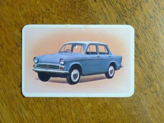 9.  Hillman De Luxe: Golden Fleece Swap Card " Cars Today " Series,  1965