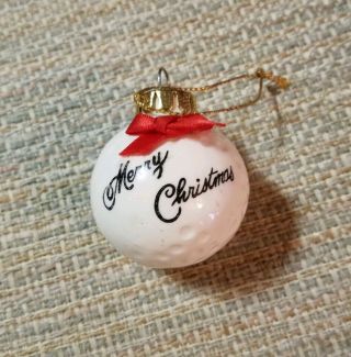 Golf Ball Christmas Ornament " Merry Christmas " Tree Ornament