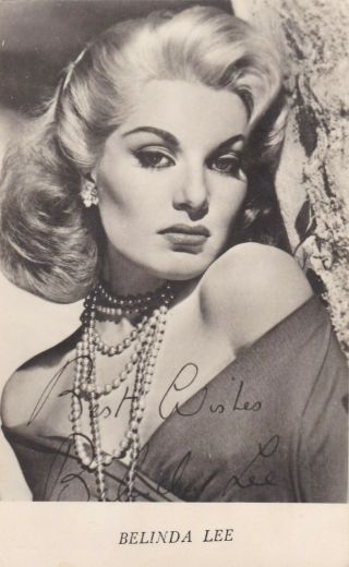 Belinda Lee - Hollywood Movie Star Pin - Up/cheesecake 1950s Postcard/
