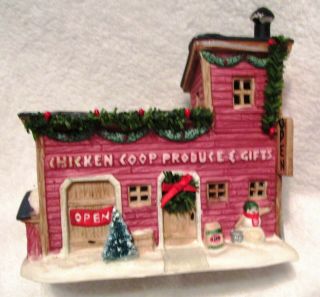 Vintage Christmas Valley Collectible Porcelain Building - Chicken Coop Store