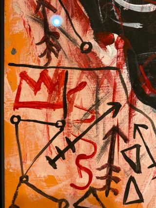 Jean Michel Basquiat Signed Painting “Boxer 