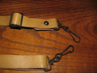 French mustard brown color leather rifle smg sling Mat - 49 mat swivels 2