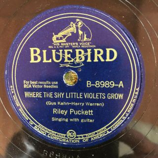 Bluebird 8989 Riley Puckett Railroad Boomer 78 Rpm Country 1941 E,  His Last