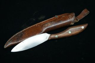 Cold War Canadian Forces 1958 Canadian Russel Belt Knife & Leather Sheath