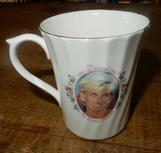 A Tribute to DIANA The Princess of Wales 1961 - 97 MEMORIAL Fine China TEA CUP 3