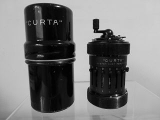 Curta Calculator Type 1 S/n 4404 Early Pin Slider With " Mushroom Caps " Serviced.