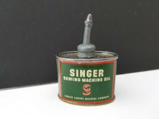 Vintage Singer 221 Featherweight Sewing Machine Oil Can,  1 - 1/3 Ounce 1930’s