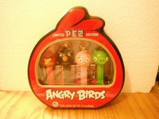 Angry Birds Red Tin Pez Dispenser Set,  Limited Edition Collector Pez Set,  2014