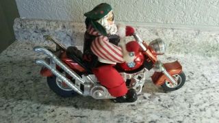 Christmas Santa Claus On Motorcycle Chopper - Animated Full Order