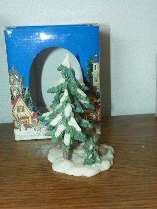 Christmas Heartland Valley Village Snow Covered Pine Trees Figurine 2
