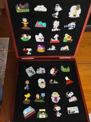 $500 Willabee & Ward Peanuts 32 Pin Complete Set - Snoopy Charlie Brown
