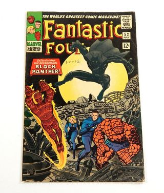 Fantastic Four 52 1st Appearance Of The Black Panther Key Silver Age Marvel