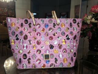 Disney Dogs Dooney And Bourke Pink Tote Peg Zero Dalmations Georgette