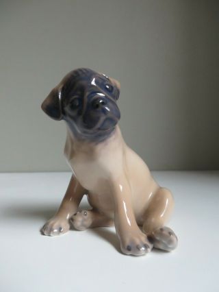 Vtg Royal Copenhagen Denmark Pug Puppy Dog Figurine 3169 Theodor Madsen
