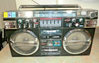 Lasonic Boombox Trc - 931 Ghetto Blaster Radio Cassette Aux In Vintage 80 