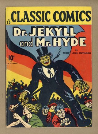 Classics Illustrated 013 Dr.  Jekyll And Mr.  Hyde 1 Vg - 3.  5 1943