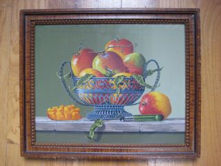Rogers Turner Fine Mango Still Life Painting Listed Signed Framed American Art