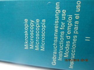 Q146) Wild Heerbrugg Microscope Instruction Manuals For M4 thru M5 Plus More 2