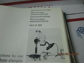 Q146) Wild Heerbrugg Microscope Instruction Manuals For M4 thru M5 Plus More 3