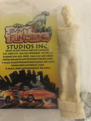 Jimmy Flintstone Ed Big Daddy Roth Rat Fink Resin Model Figure 4 In Bag.
