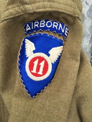 WWII US Army 11th Airborne Enlisted Long Sleeve Shirt and Wool Trousers 3