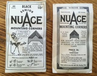 Vintage Nuace Photograph Mounting Corners For Photo Albums 2 - Packs (opened)