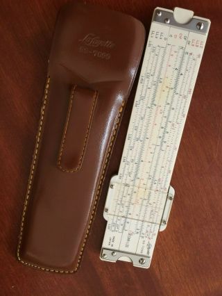 Lafayette Decimal Log With Leather Case 99 - 7099 Made In Japan