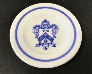 Vintage Restaurant Ware Walker China Small Plate,  Kappa Kappa Gamma Fraternity