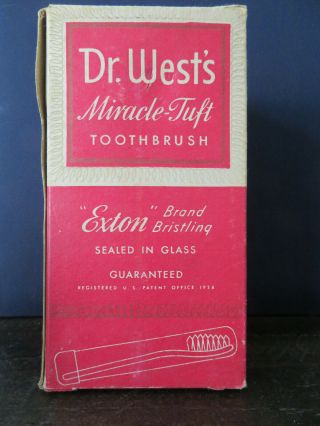 Find - 12 DR.  WEST ' S MIRACLE TUFT TOOTHBRUSHES IN GLASS TUBES boxed 2
