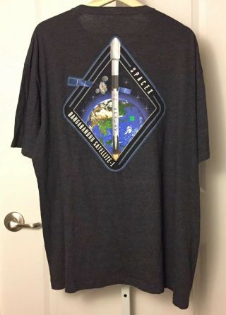 Spacex Mens Bangabandhu Satellite - 1 Elon Musk Nasa Space S/s Gray T - Shirt 2x