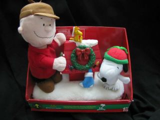 Gemmy Peanuts Snoopy Charlie Brown Musical Christmas Plush With 2 Songs Lights